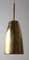 Brass Cone Suspension Light, 1950s 5