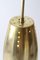 Lámpara colgante cónica de latón, años 50, Imagen 2