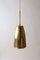 Lámpara colgante cónica de latón, años 50, Imagen 3