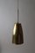 Lámpara colgante cónica de latón, años 50, Imagen 6