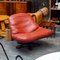 Leather & Fiberglass Lounge Chair, 1970s 1