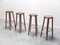 Sgabelli da bar Mid-Century in teak, Danimarca, anni '60, set di 4, Immagine 20