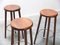 Sgabelli da bar Mid-Century in teak, Danimarca, anni '60, set di 4, Immagine 8