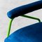 Vintage Lounge Chair in Metal and Blue Velvet, 1960s, Image 8