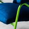 Vintage Lounge Chair in Metal and Blue Velvet, 1960s, Image 7