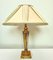 Waterford Style Bronze and Crystal Table Lamp, 1950s, Image 1