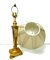 Lámpara de mesa estilo Waterford de bronce y cristal, años 50, Imagen 16