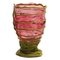 Pompitu II Vase - Clear Light Fuchsia And Matt Dust Green by Gaetano Pesce for Fish Design 2