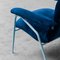 Vintage Lounge Chair in Metal and Blue Velvet, 1960s 8