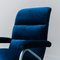 Fauteuil Vintage en Métal et Velours Bleu, 1960s 3