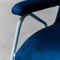 Vintage Lounge Chair in Metal and Blue Velvet, 1960s, Image 4