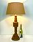 Large Turned Oak Table Lamp, 1960s 8