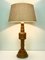 Large Turned Oak Table Lamp, 1960s 19