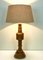 Large Turned Oak Table Lamp, 1960s 2