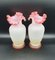 Painted Ruffled Edge Opaline Vases, France, Set of 2, Image 7