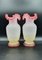 Painted Ruffled Edge Opaline Vases, France, Set of 2 4