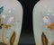 Bemalte Vasen aus Opalglas mit Rüschenrand, Frankreich, 2er Set 13