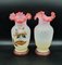 Painted Ruffled Edge Opaline Vases, France, Set of 2, Image 14