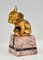 Mascot Art Déco de bronce con bulldog francés de Gaston H. Bourcart., 1925, Imagen 6