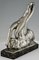 Raoul Lamourdedieu, Art Deco Dancing Nude and Kneeling Man, 1920, Bronze, Image 4