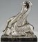 Raoul Lamourdedieu, Art Deco Dancing Nude and Kneeling Man, 1920, Bronze 5