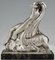 Raoul Lamourdedieu, Art Deco Dancing Nude and Kneeling Man, 1920, Bronze, Image 5