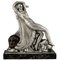 Raoul Lamourdedieu, Art Deco Dancing Nude and Kneeling Man, 1920, Bronze, Image 1