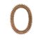 Vintage Oval Wall Mirror in the style of Franco Albini with Bamboo Frame, Italy, 1950s, Image 2