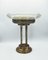 Antique Silver-Plated Metal Centerpiece with Glass Bowl 4