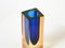 Small Faceted Sommerso Murano Glass Vase, 1970s, Image 6