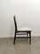Edmondo Palutari zugeschriebene Esszimmerstühle aus Holz & gestreiftem Samt für Dassi, Italien, 1950er 4er Set 8