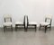 Edmondo Palutari zugeschriebene Esszimmerstühle aus Holz & gestreiftem Samt für Dassi, Italien, 1950er 4er Set 2