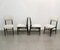 Wood & Striped Velvet Dining Chairs and attributed to Edmondo Palutari for Dassi, Italy, 1950s Set of 4 2