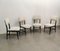 Wood & Striped Velvet Dining Chairs and attributed to Edmondo Palutari for Dassi, Italy, 1950s Set of 4 5