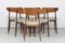 Sedie da pranzo moderne con schienale curvo, Danimarca, anni '60, set di 6, Immagine 6