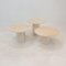 Italian Carrera Marble Side Tables, 1980s, Set of 3 4
