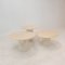 Italian Carrera Marble Side Tables, 1980s, Set of 3 2