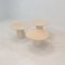 Italian Carrera Marble Side Tables, 1980s, Set of 3 5