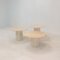 Italian Carrera Marble Side Tables, 1980s, Set of 3 1