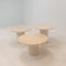 Italian Carrera Marble Side Tables, 1980s, Set of 3 3