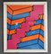 Italian Artist, Geometric Composition, 1970s, Print & Mixed Media, Framed, Image 1