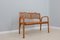 Mid-Century Vienna Straw Bench and Armchair, 1940s, Set of 3 7