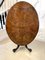 ​​Antique Victorian Burr Walnut Oval Centre Table, 1860s 2