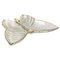 Glass Butterfly Ashtray or Vide Poche with Gilt Decor Pattern, 1980s 1