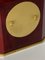Modern Burgundy Plastic and Brass Table Clock, France, 1970s, Image 6