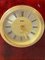 Modern Burgundy Plastic and Brass Table Clock, France, 1970s 7