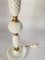 White Glass and Brass Table Lamp, Italy, 1970s, Image 2