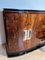 Large French Art Deco Sideboard in Walnut Veneer & Black Lacquer, 1930s 5