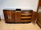 Large French Art Deco Sideboard in Walnut Veneer & Black Lacquer, 1930s 3