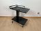 Vintage Serving Trolley or Bar Cart in Black Lacquer & Chrome, Germany, 1975 5